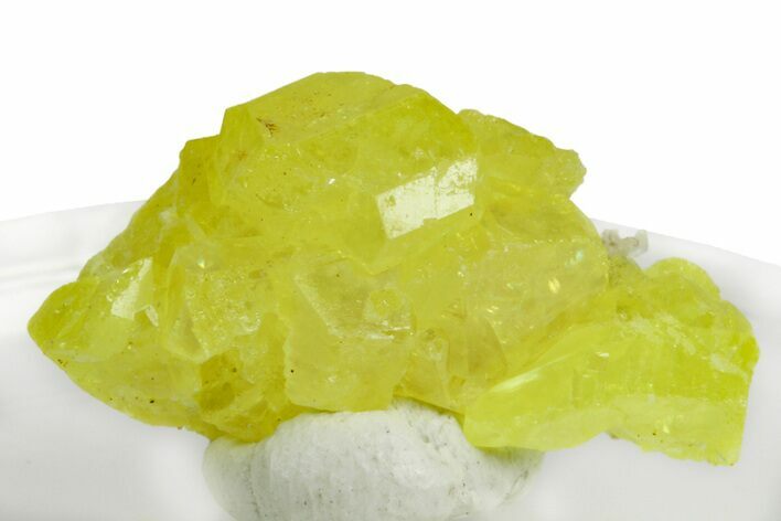 Lemon-Yellow Sulfur Crystal Cluster - Italy #253487